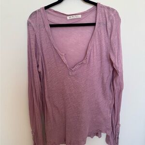 Women's Lavender Long Sleeve Top